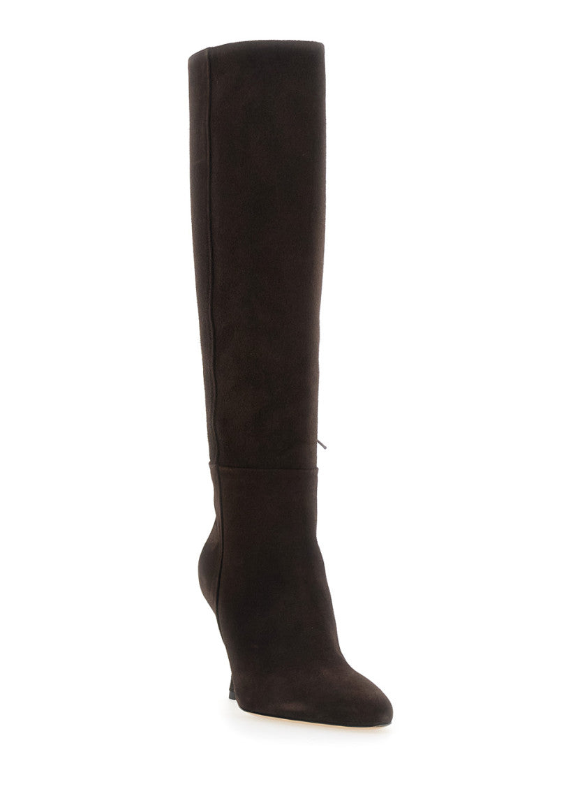 Brown Suede High Boots 2
