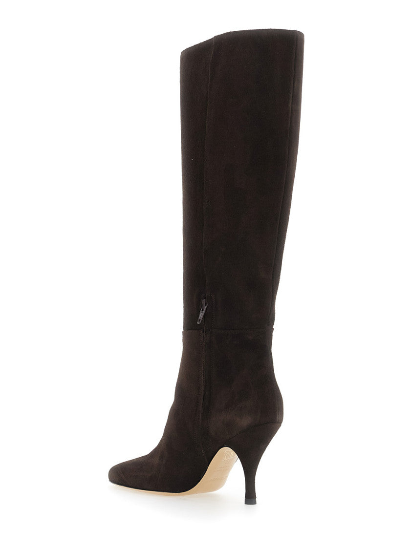 Brown Suede High Boots 3