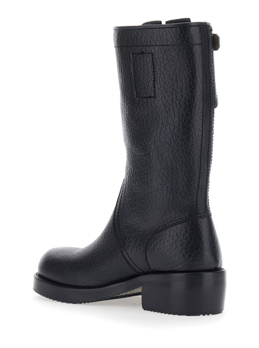 Black High Leather Boots 3