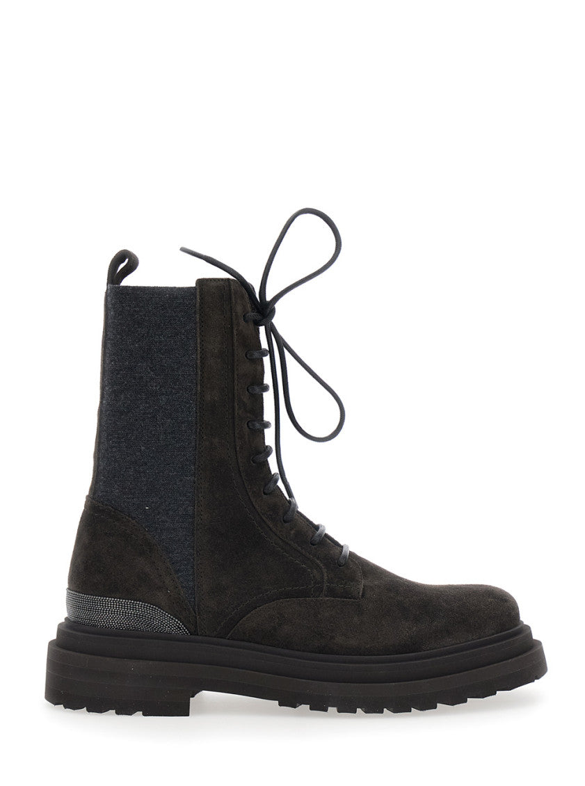 Brown Lace-up Ankle Boots 1