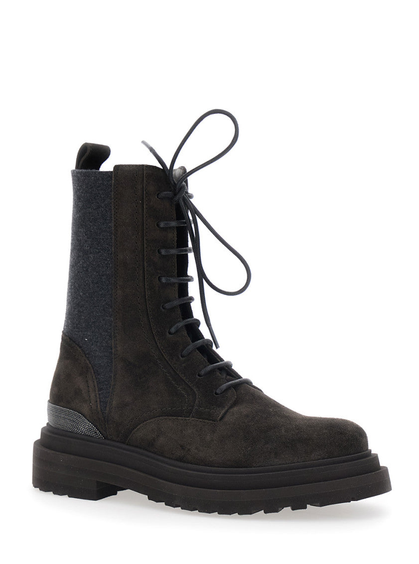 Brown Lace-up Ankle Boots 2