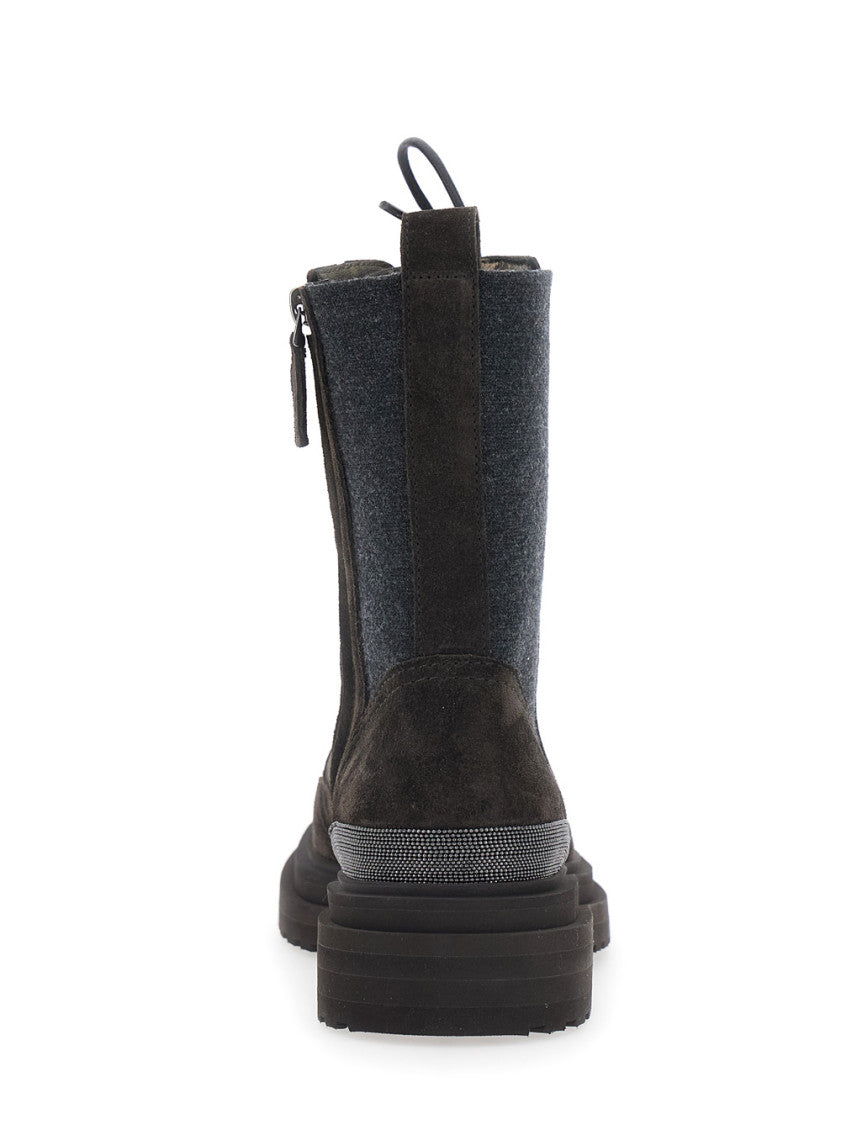 Brown Lace-up Ankle Boots 4