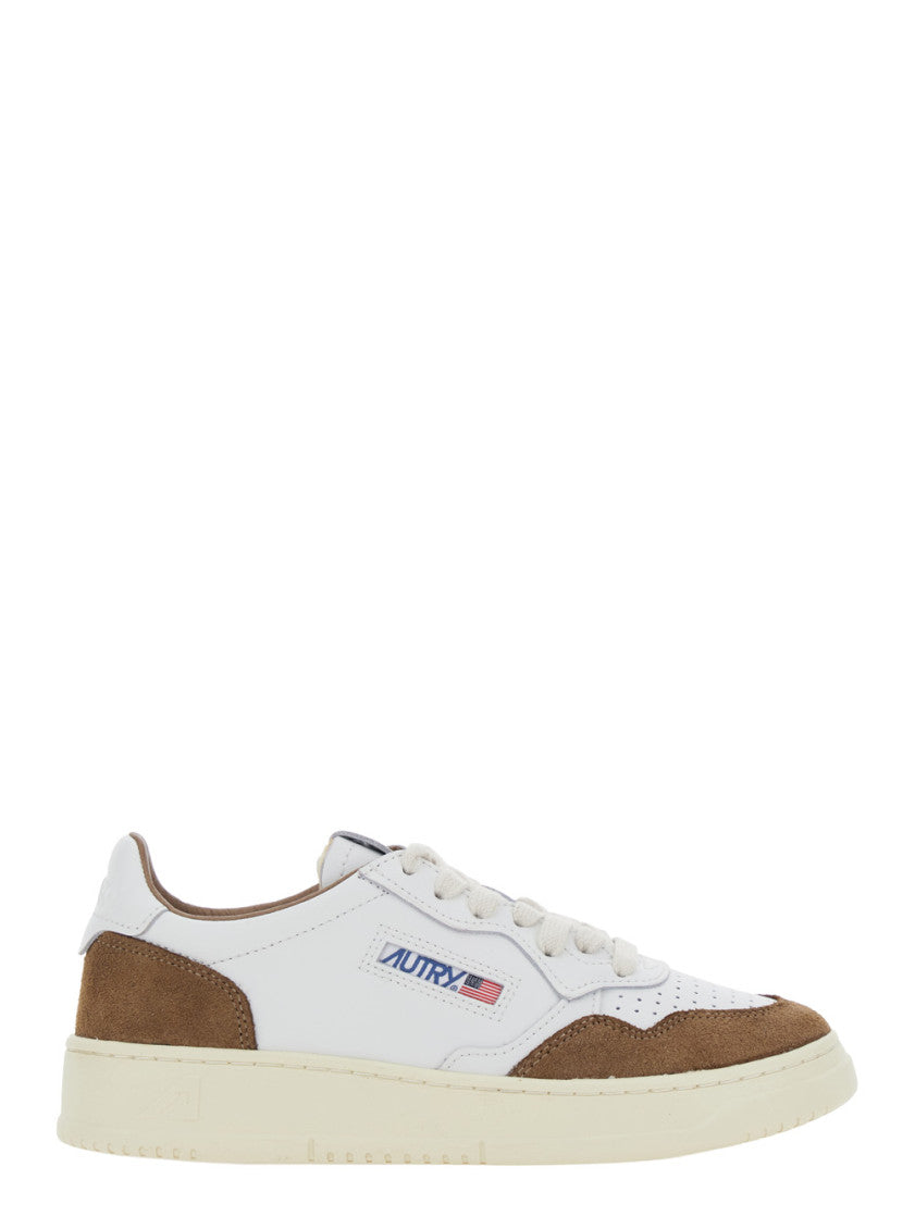 White Color-block Sneakers 1