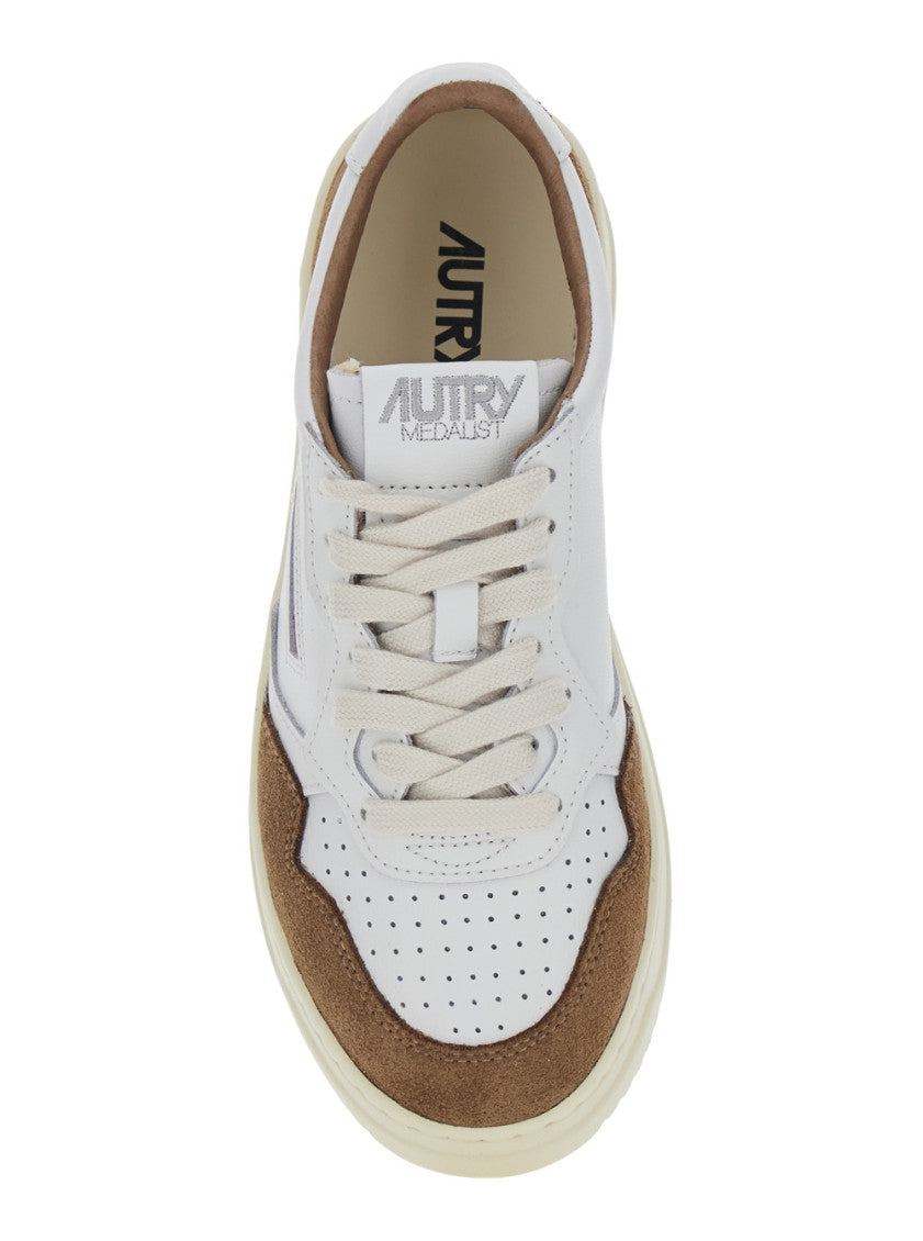 White Color-block Sneakers 4