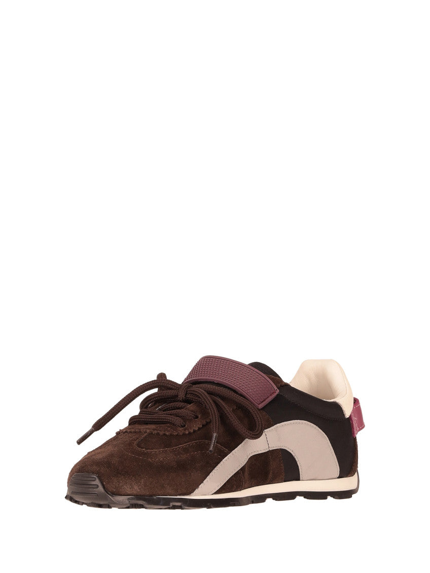 Dark Brown Logo Sneakers 3