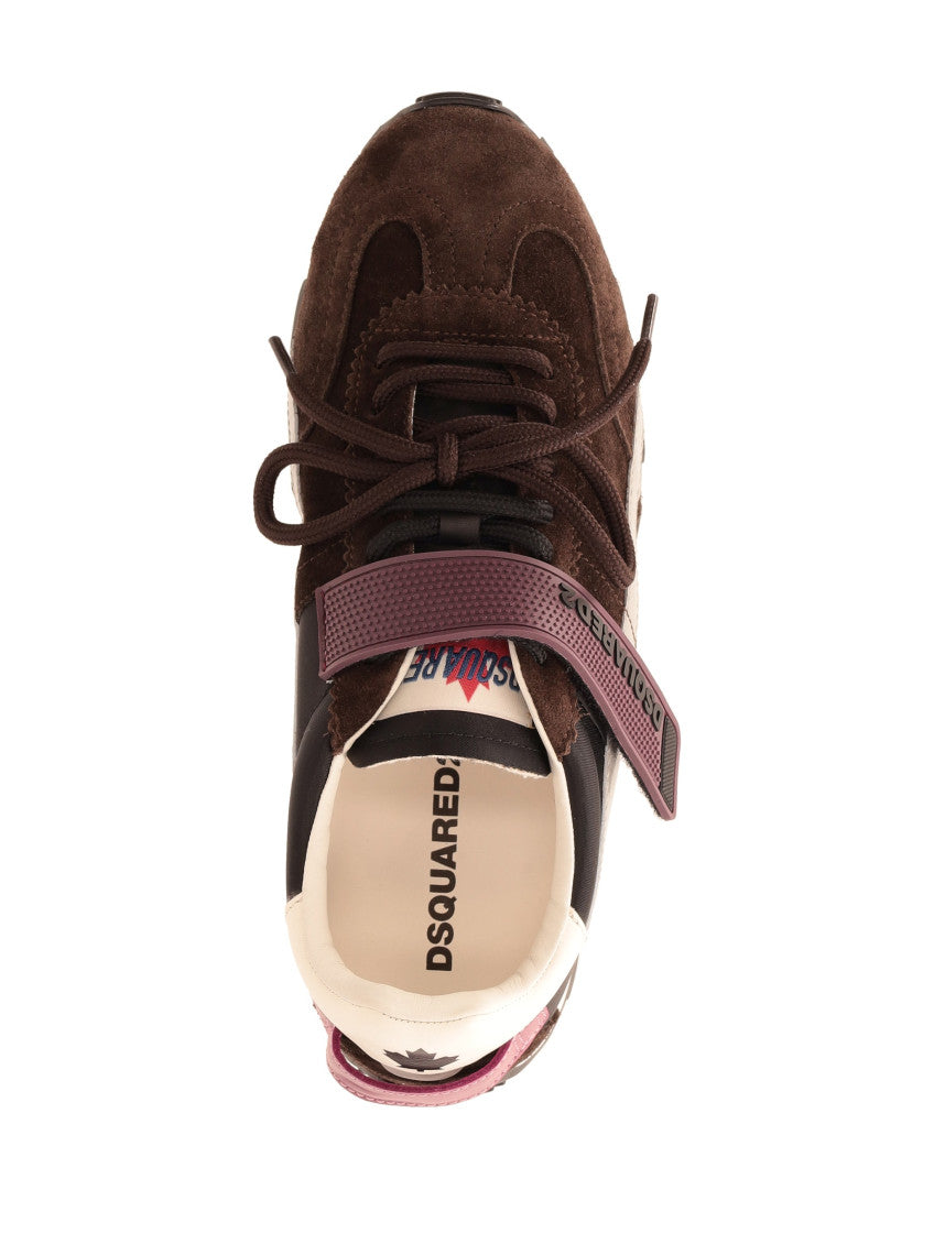 Dark Brown Logo Sneakers 4