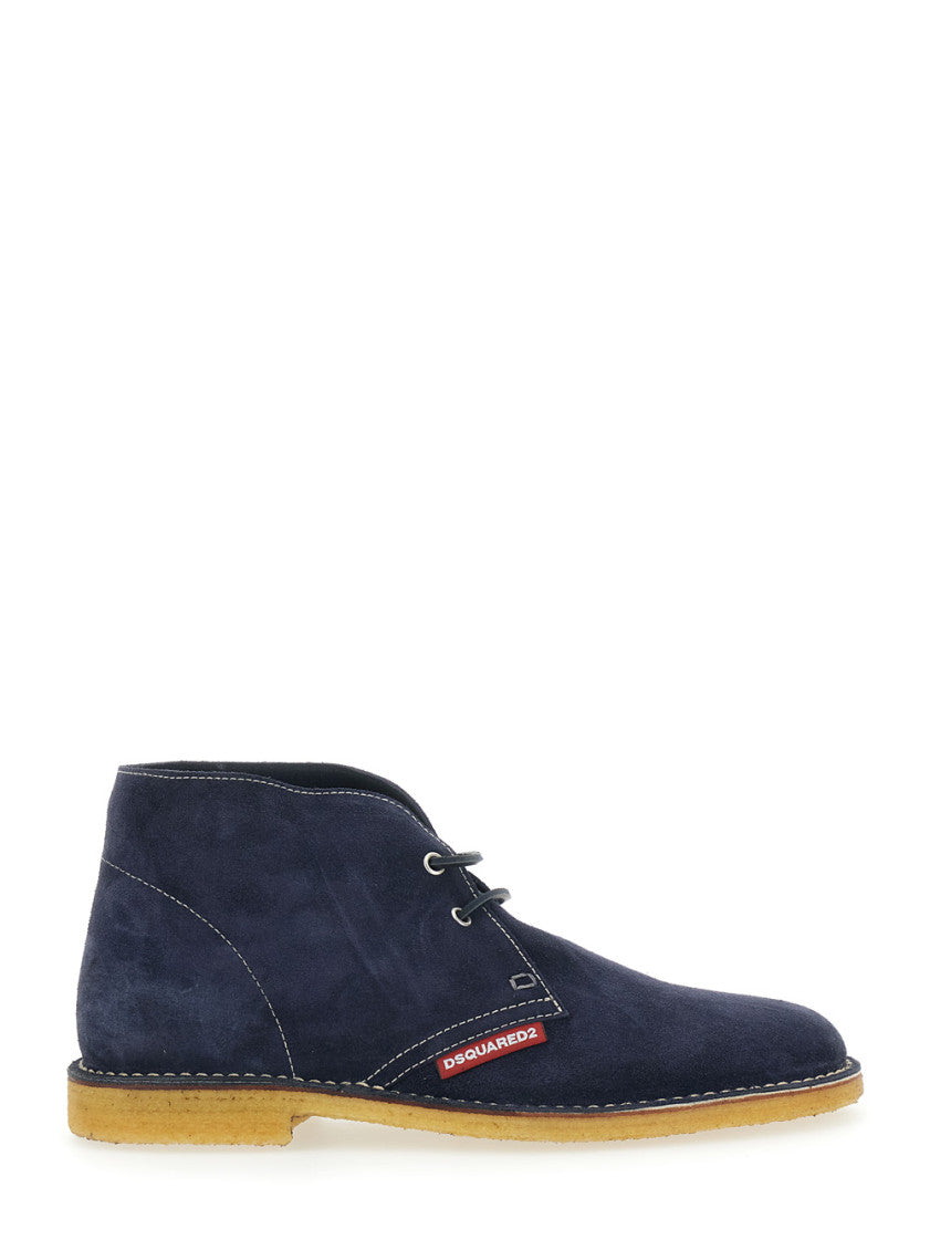 Blue Lace-Up Boots 1