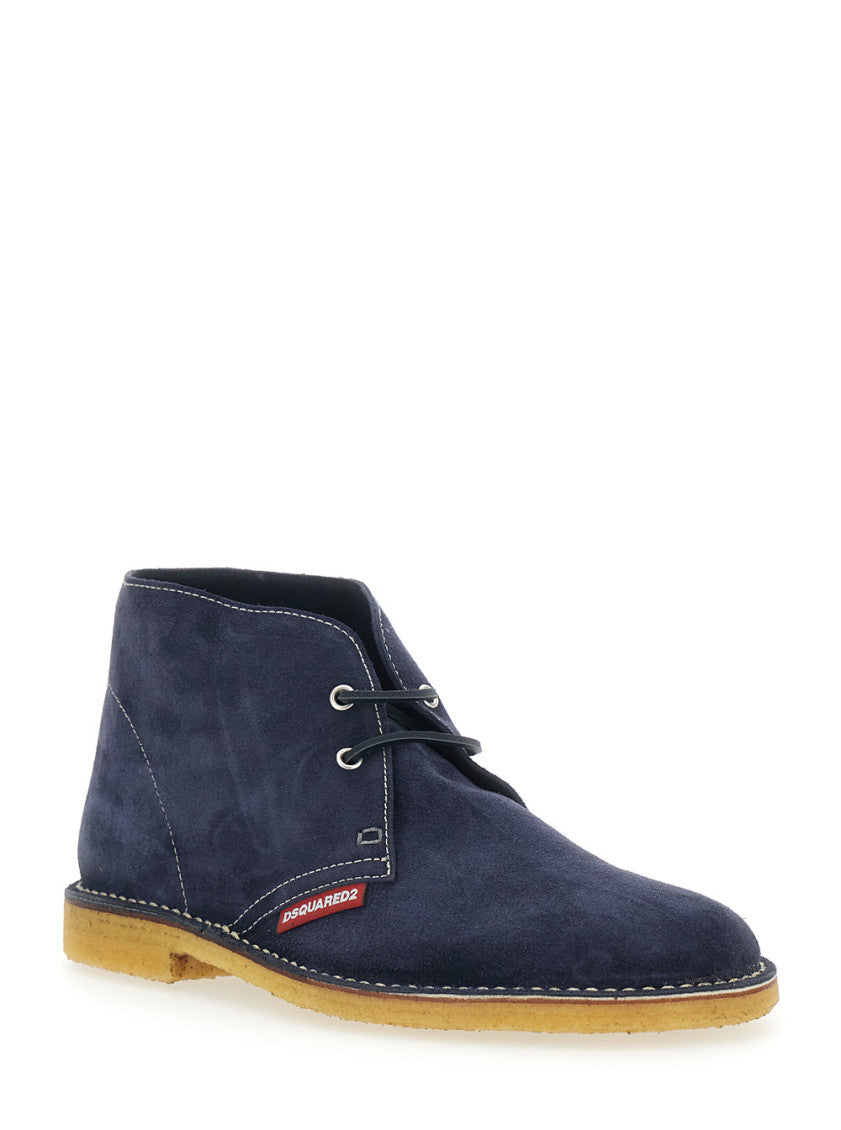 Blue Lace-Up Boots 2