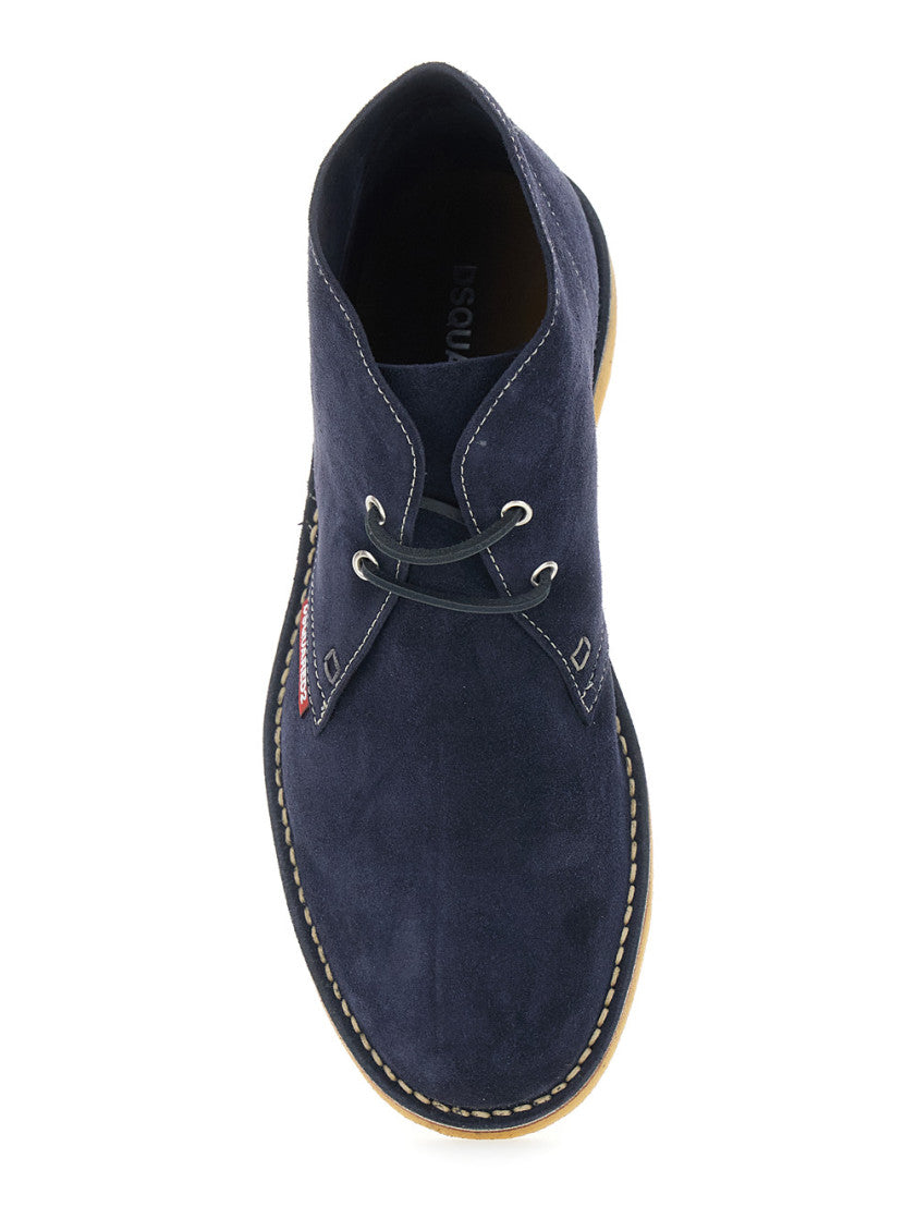 Blue Lace-Up Boots 4