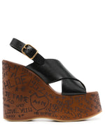 Black Leather Wedges 1