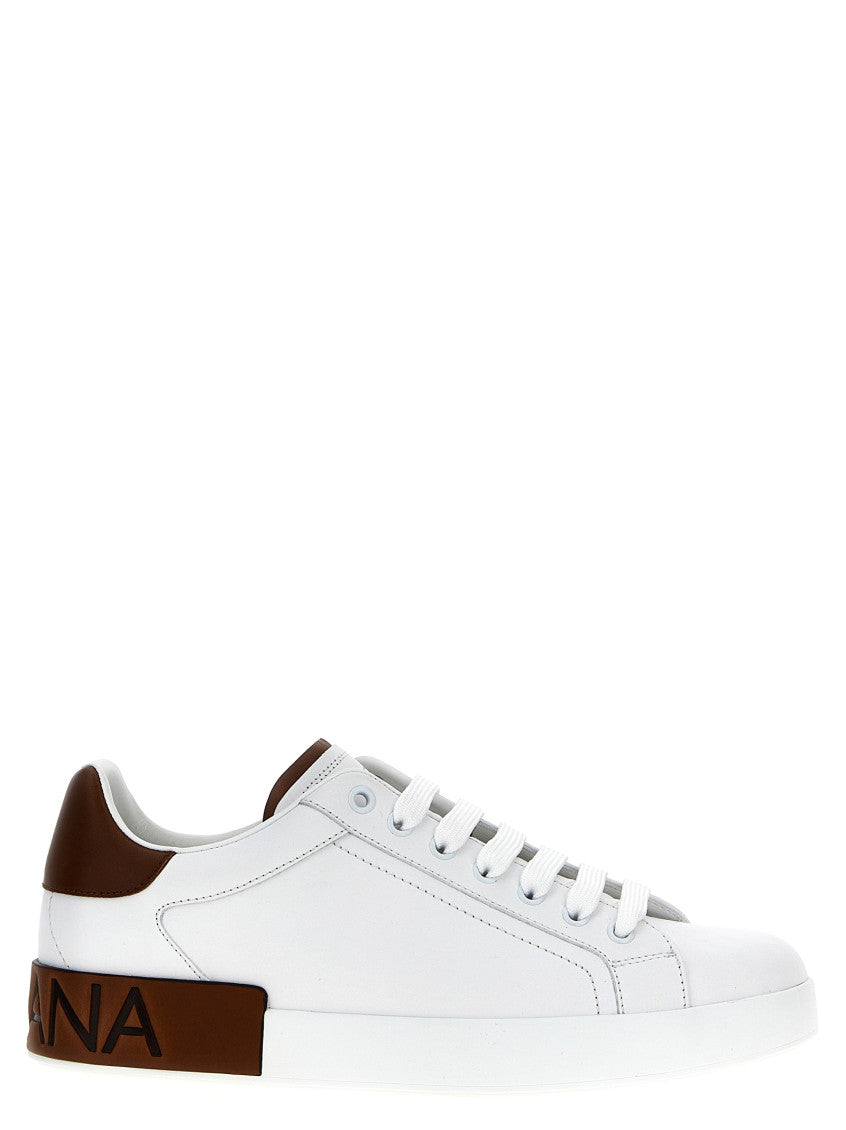 White Portofino Leather Sneakers 1