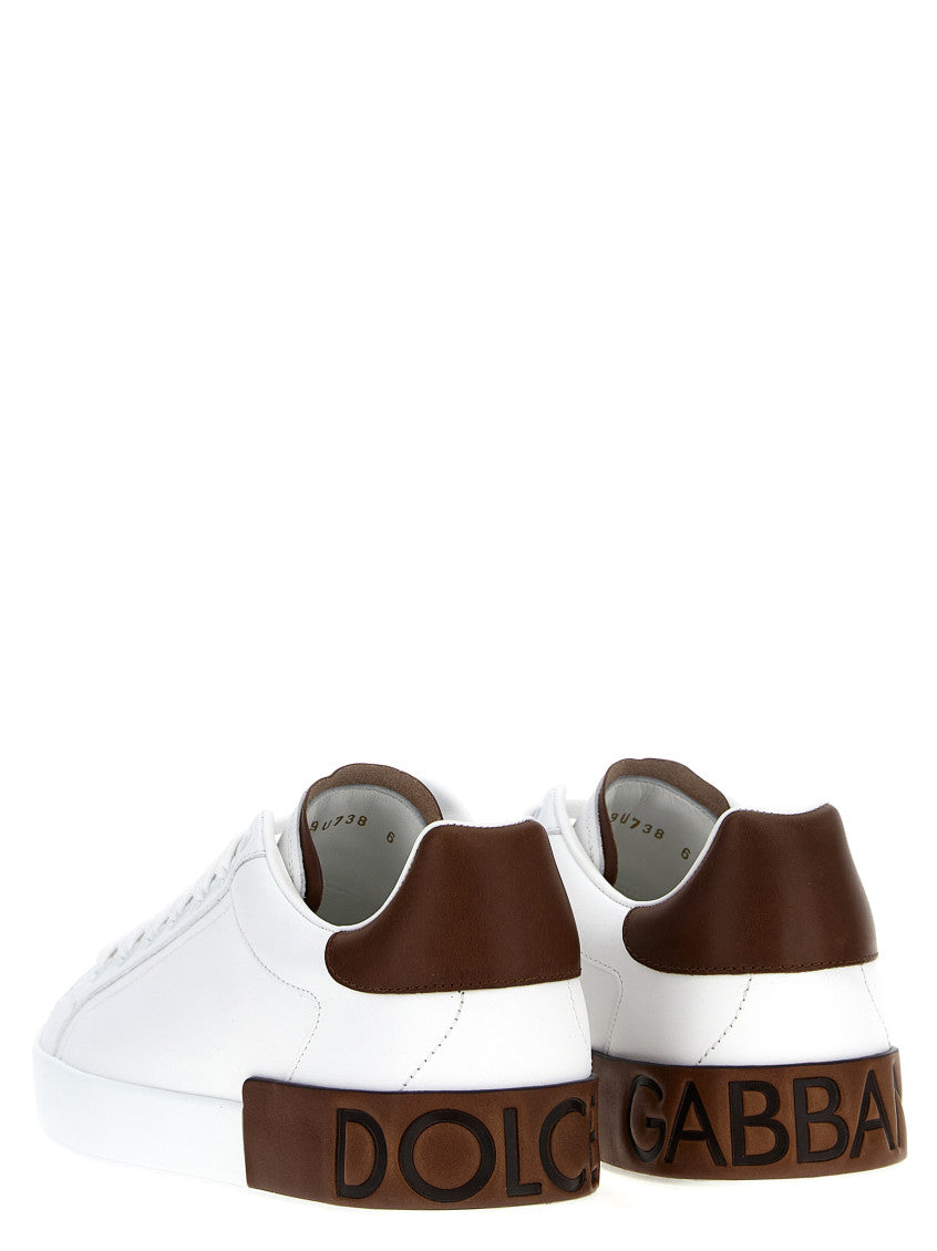 White Portofino Leather Sneakers 2