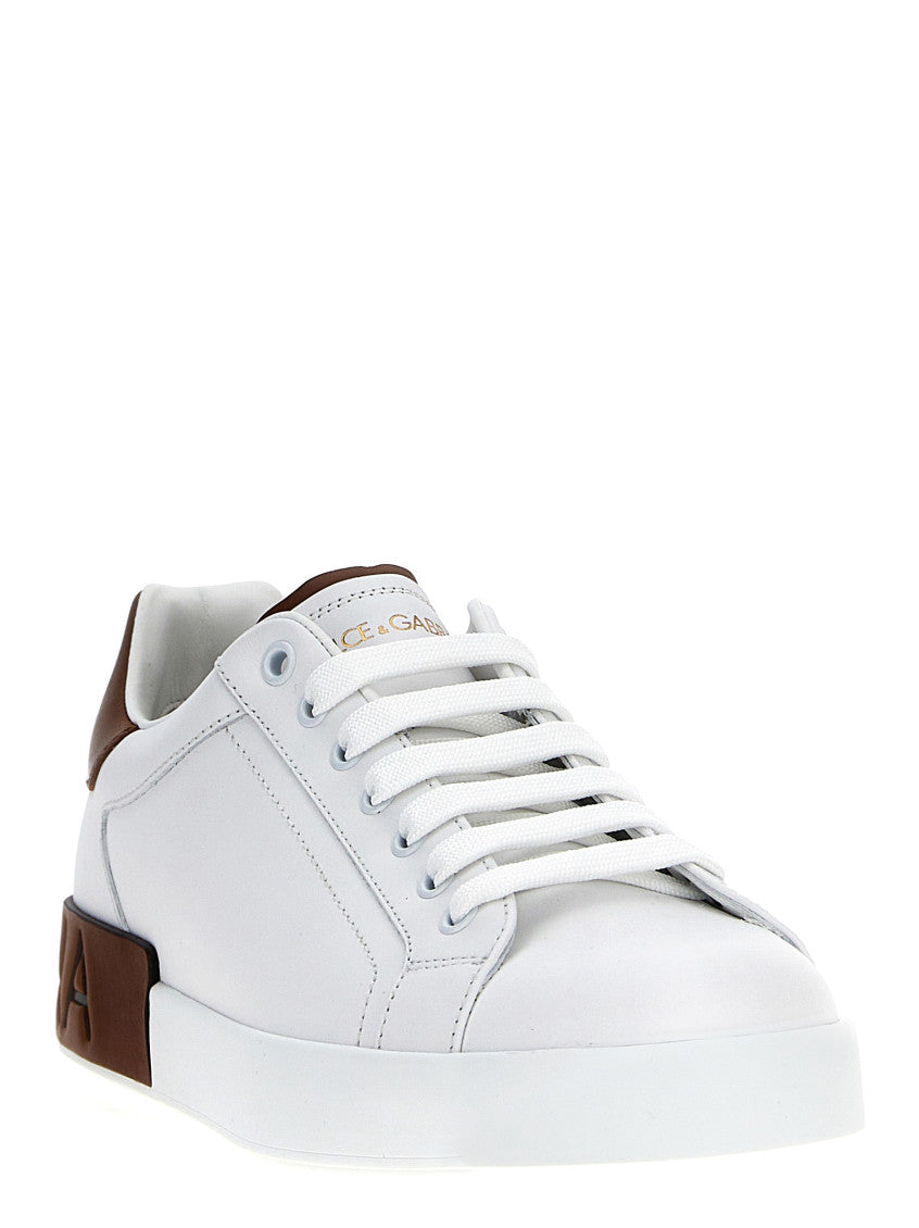 White Portofino Leather Sneakers 3