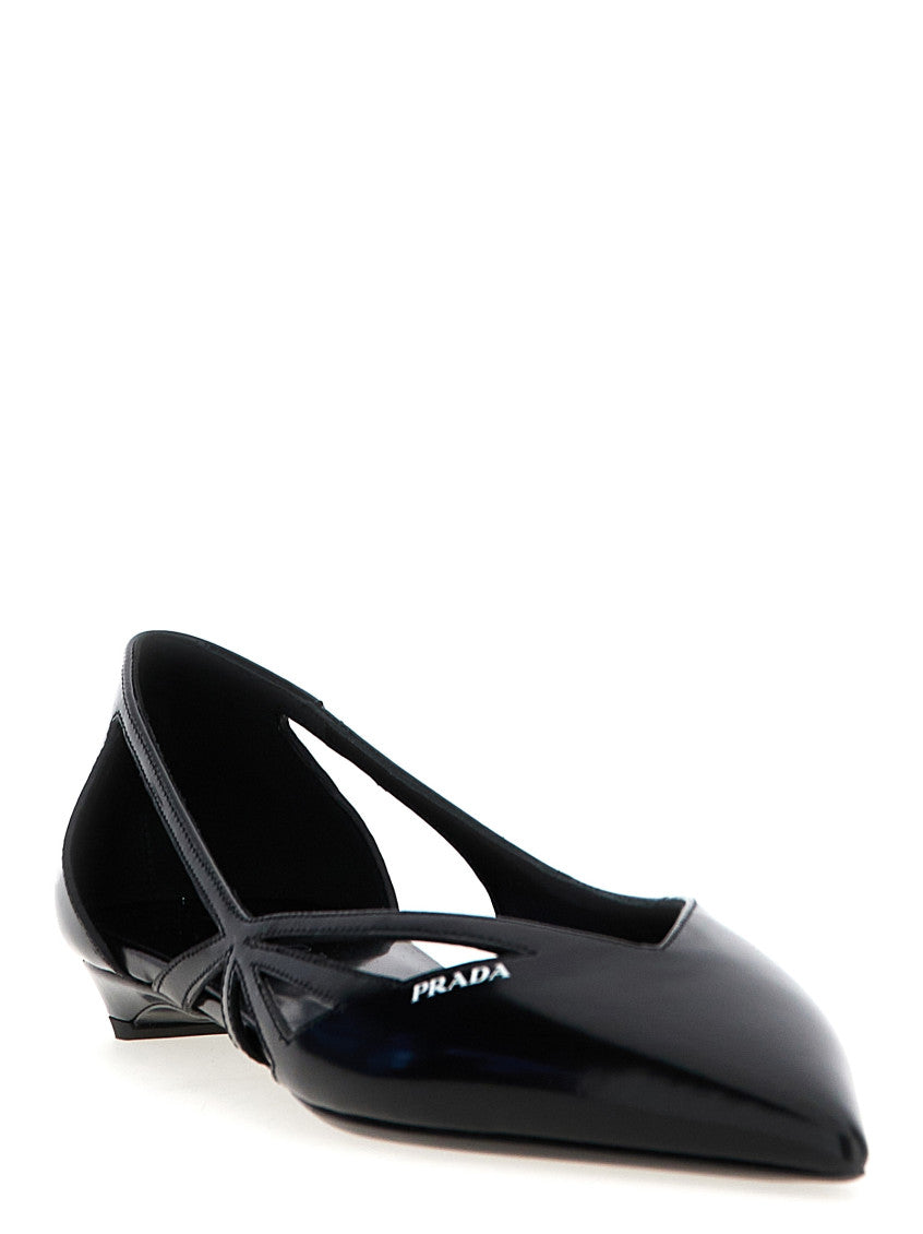 Black Cut Out Ballet Flats 2