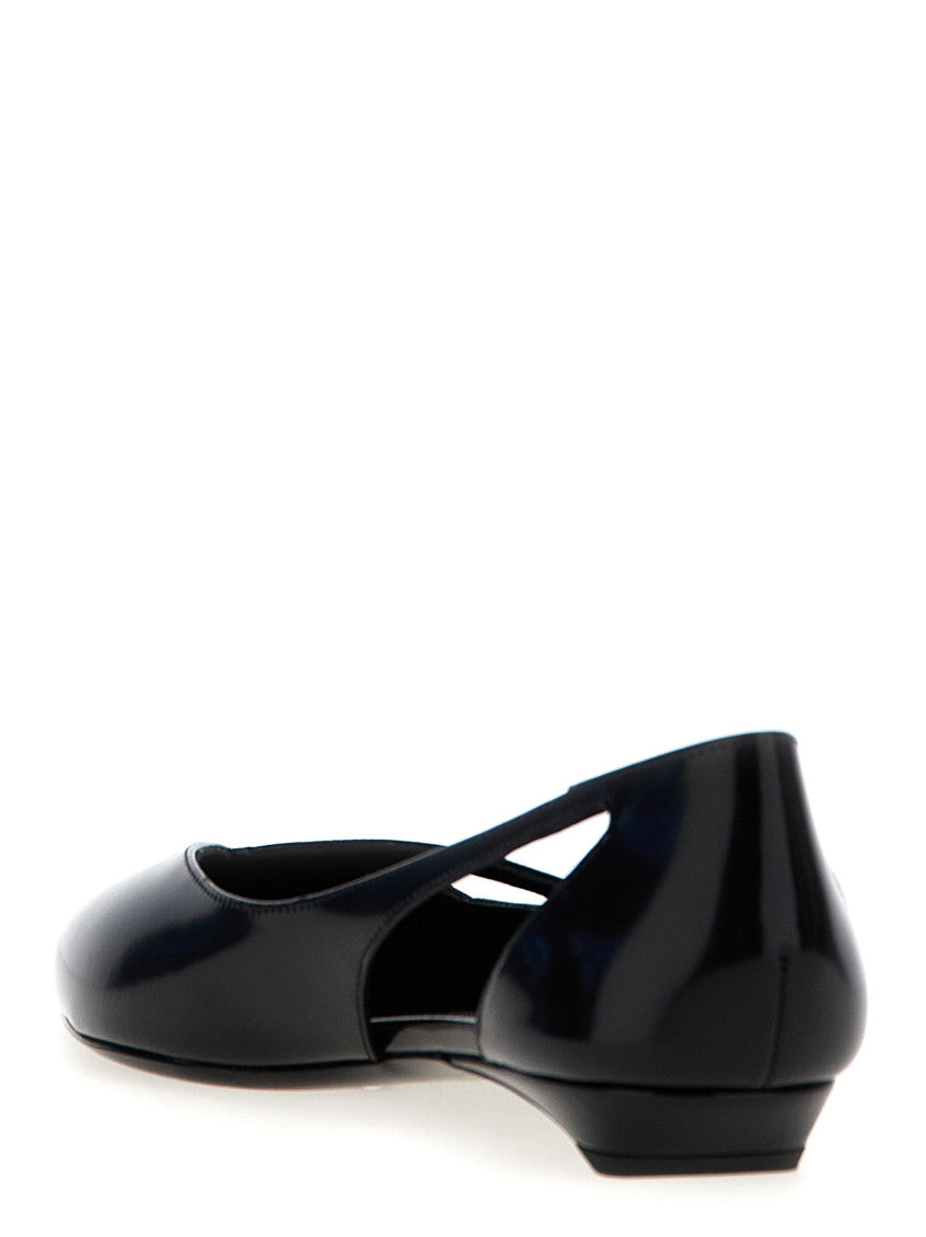 Black Cut Out Ballet Flats 3