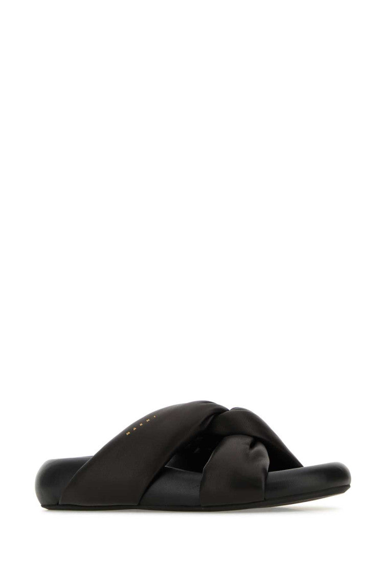 Black Bubble Slip On Slippers 2