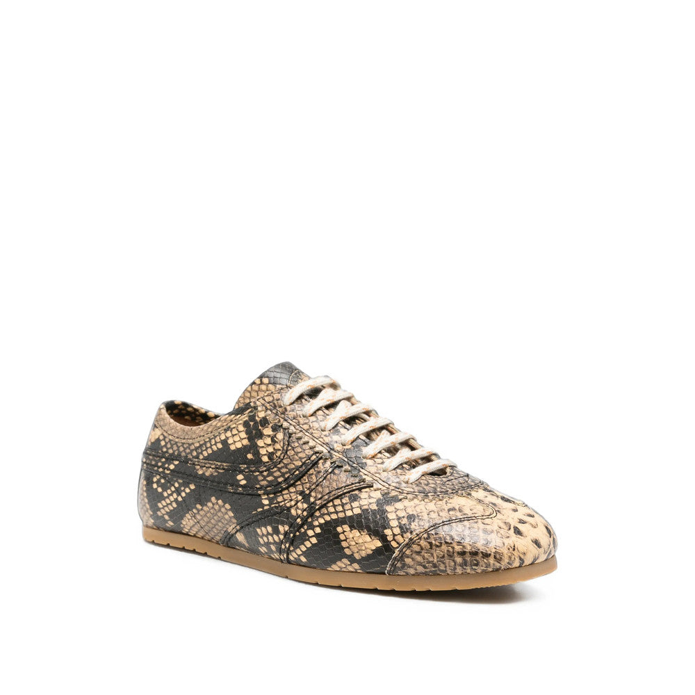 Beige Animal Print Sneakers 2