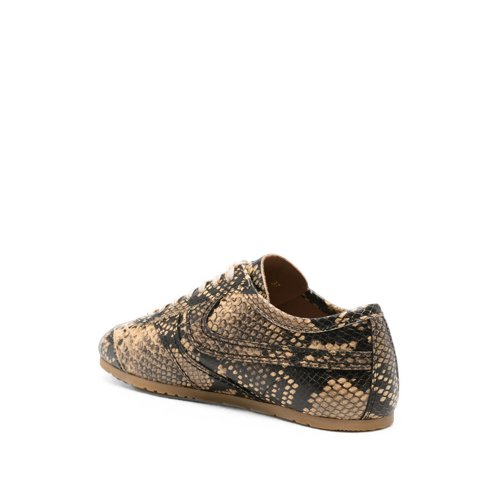 Beige Animal Print Sneakers 3