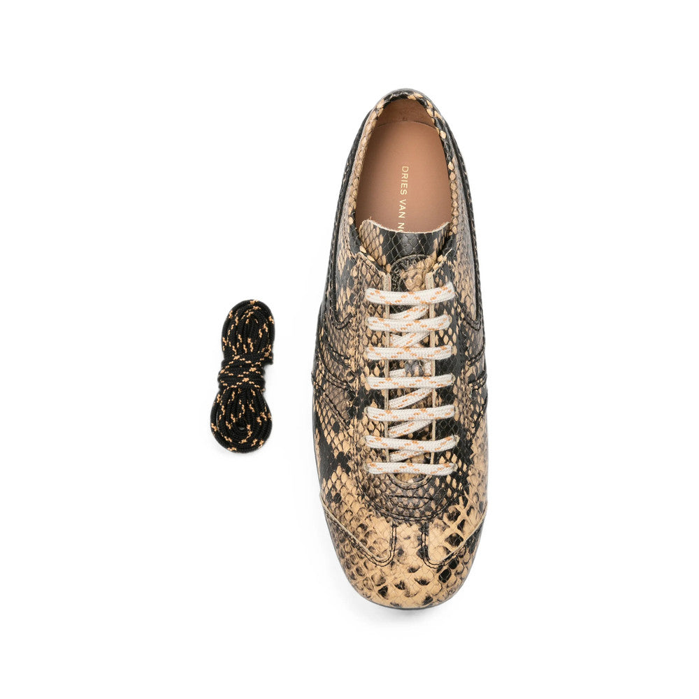 Beige Animal Print Sneakers 4