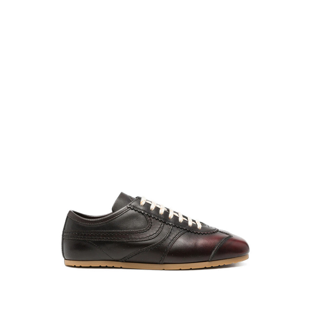 Brown Burnished Sneakers 1
