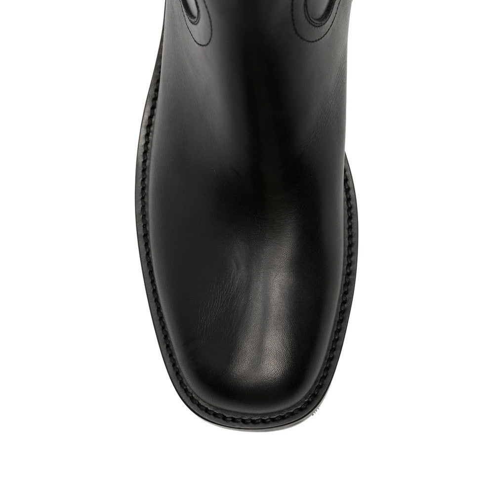 Black Solid Western-Style Boots 4
