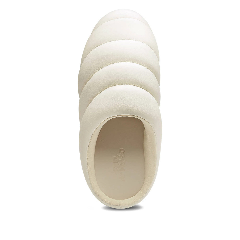 White Quilted Mules 3