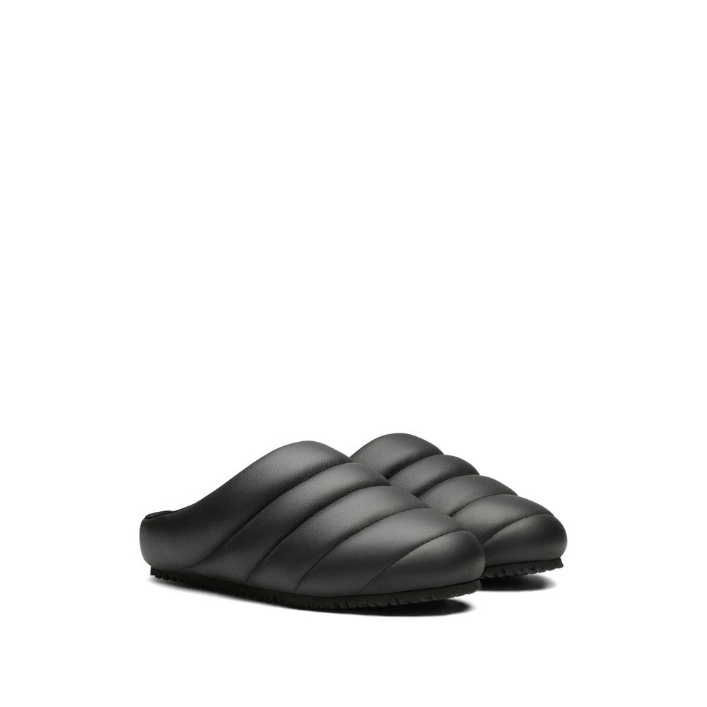 Black Quilted Mules 2