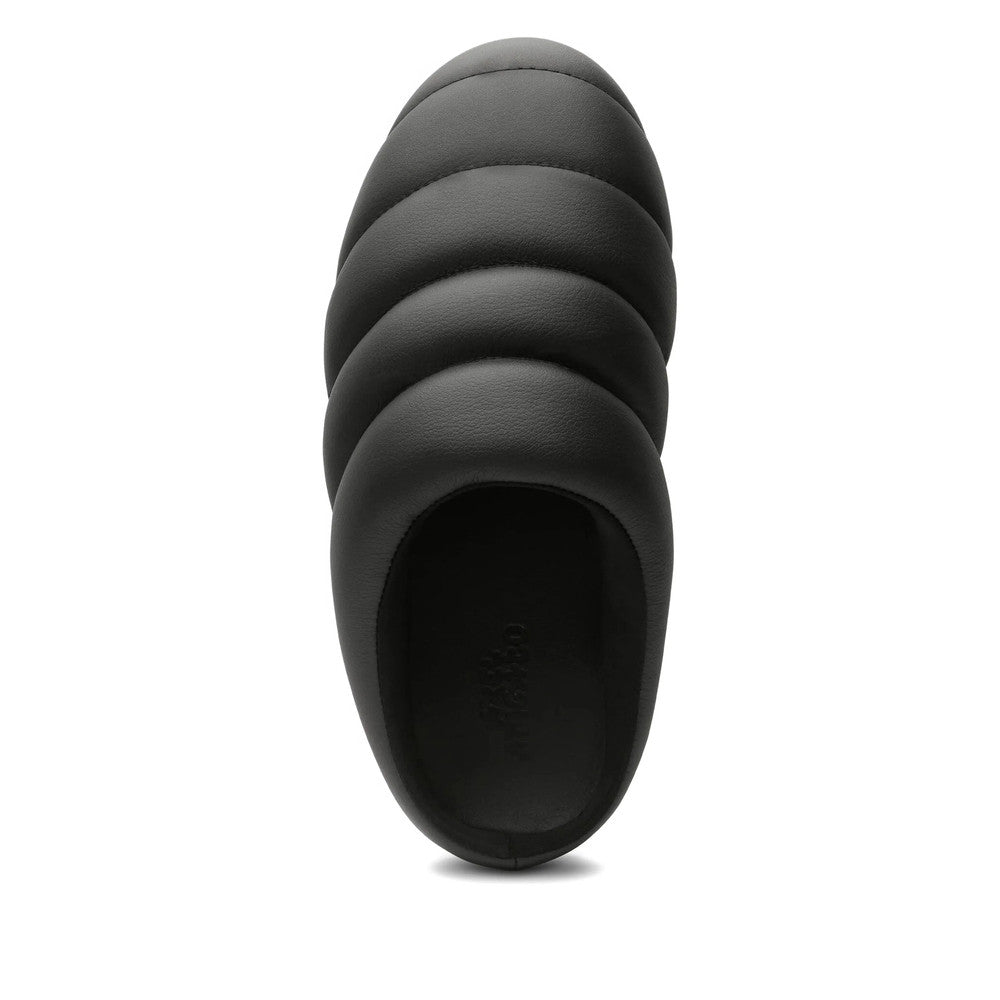 Black Quilted Mules 3
