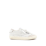 White Textured Cracked Sneakers 1