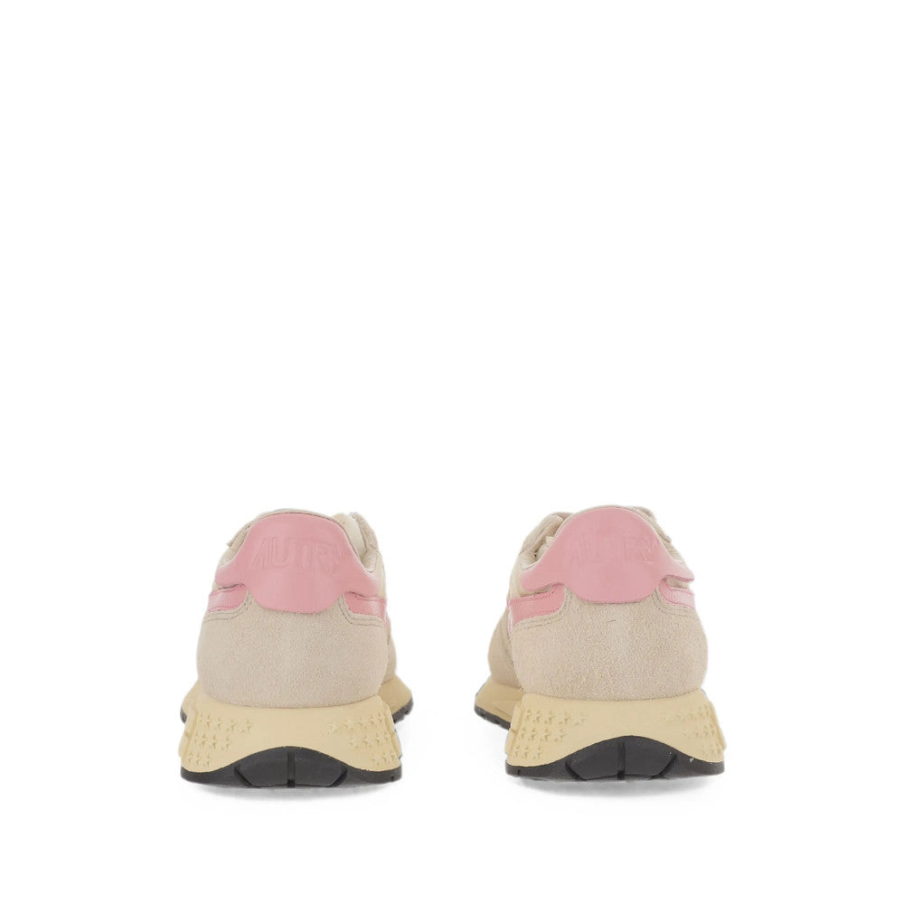 Beige Color Block Panelled Sneakers 4