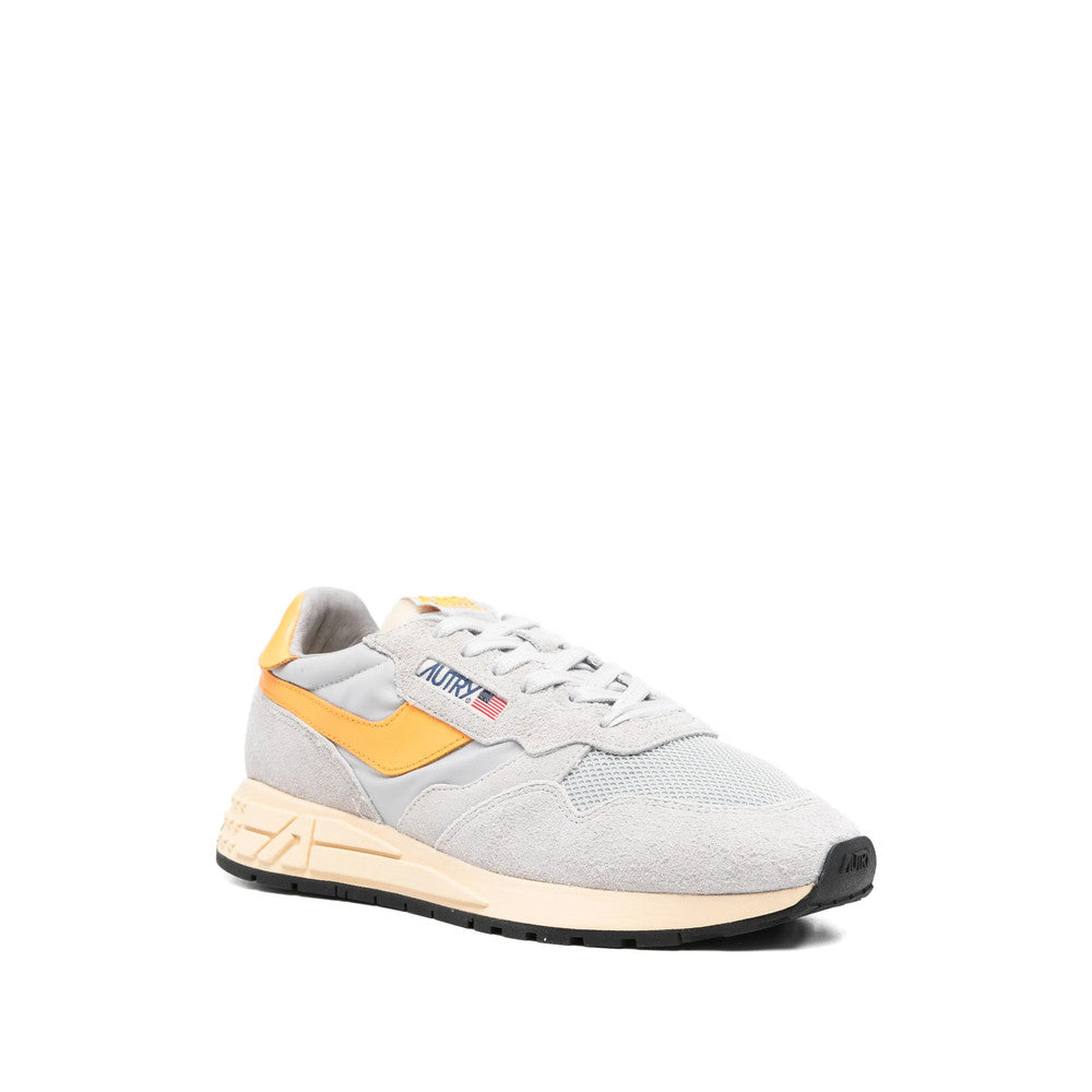 Grey Logo Patch Sneakers 2