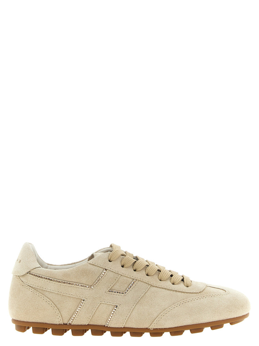 Beige Logo Sneakers 1