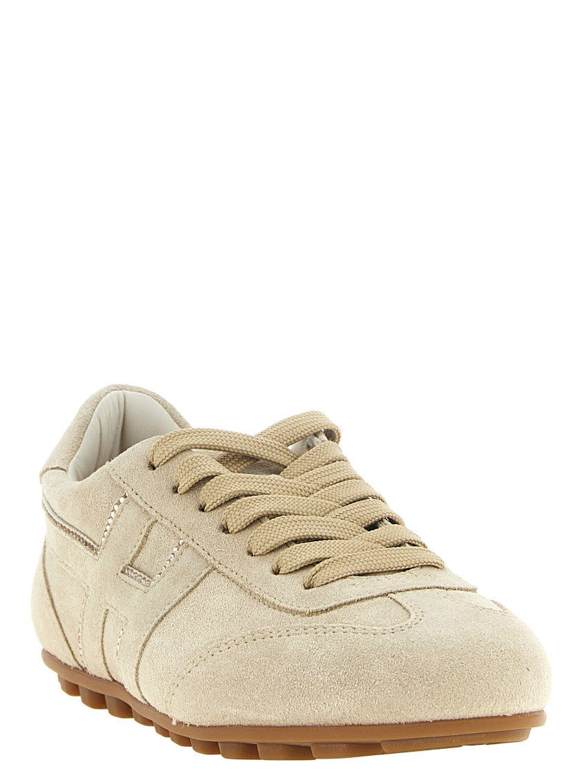 Beige Logo Sneakers 2