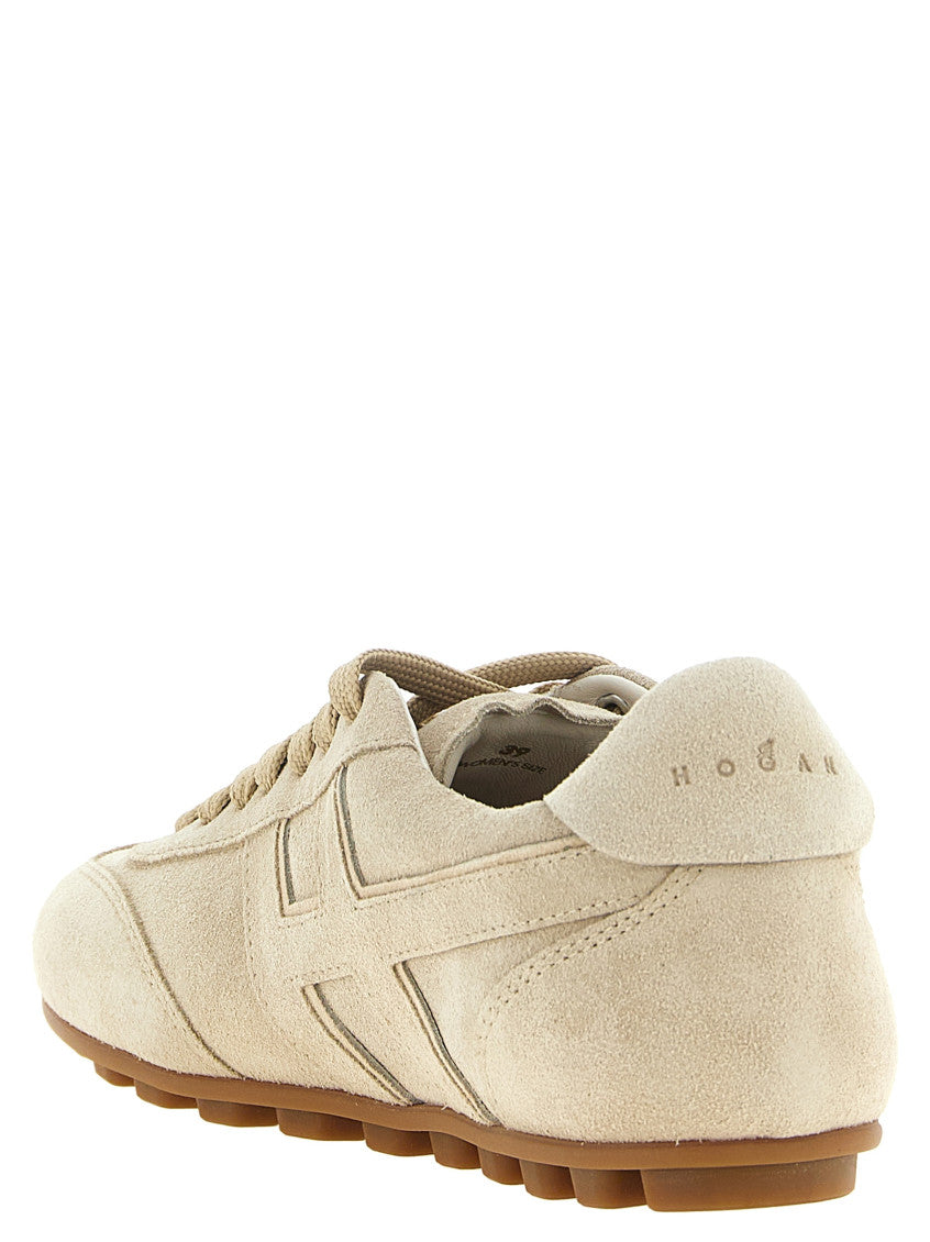 Beige Logo Sneakers 3
