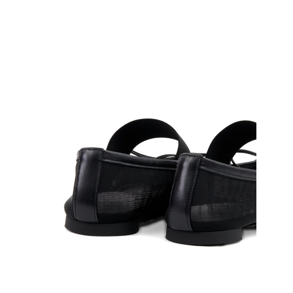 Black Logo Ballet Flats 3
