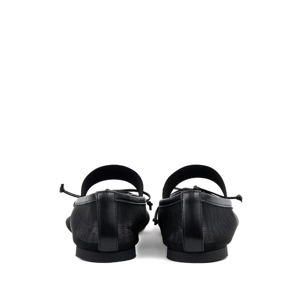 Black Logo Ballet Flats 4