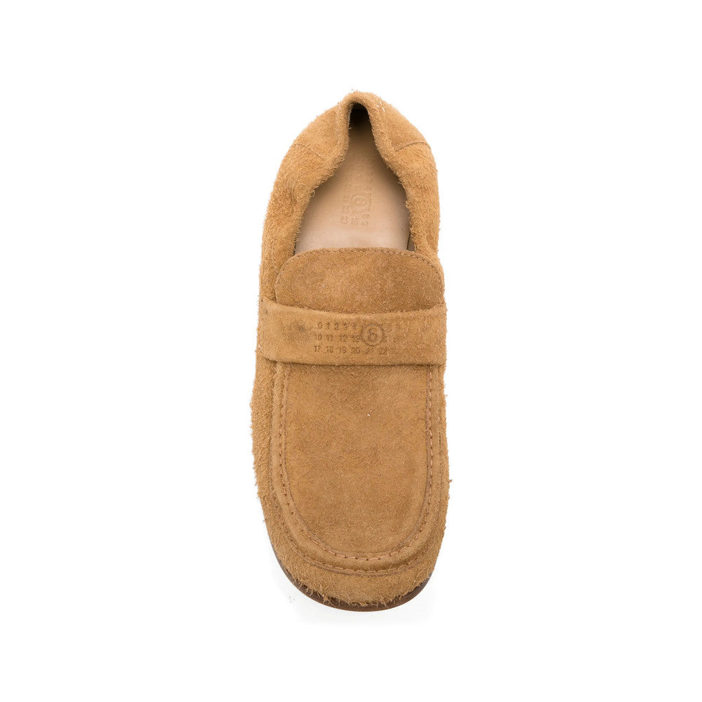 Beige Textured Loafers 2
