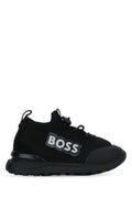 Kids Black Logo Sneakers 1