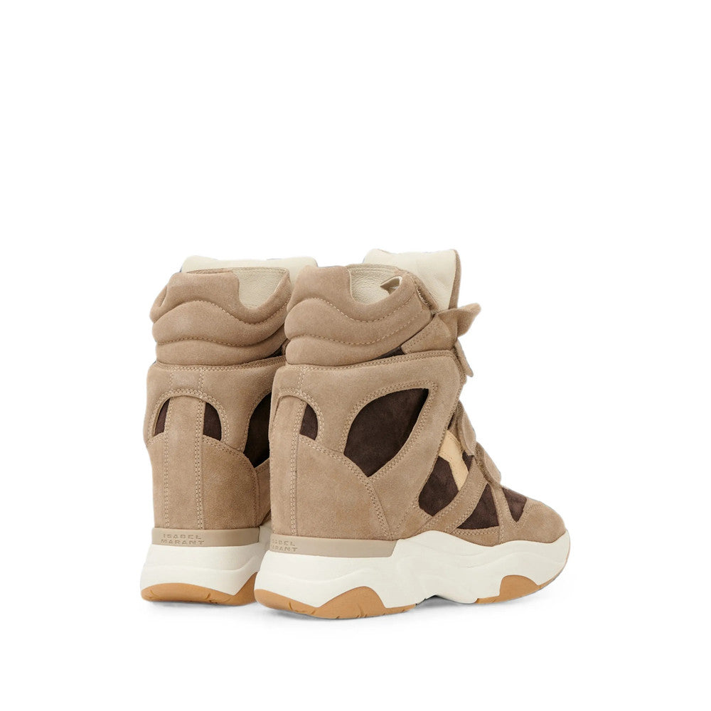 Beige Color Block Sneakers 3