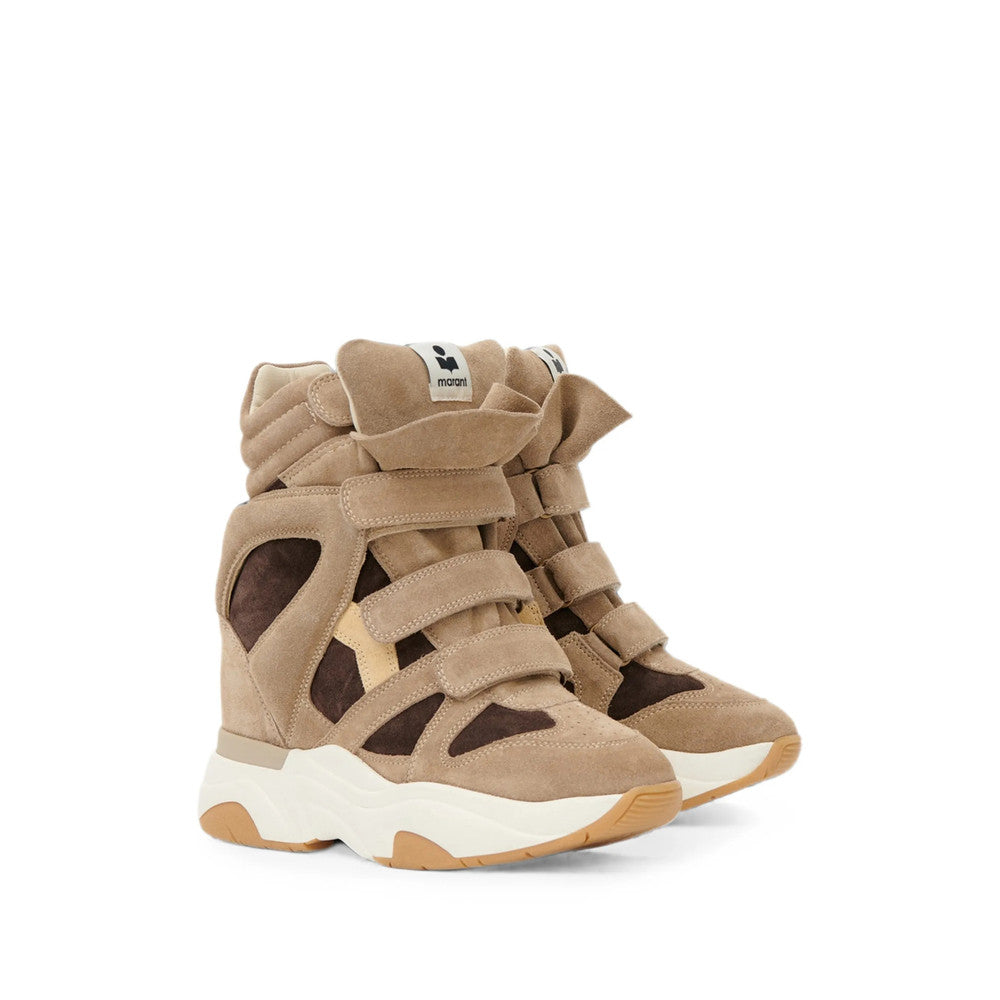 Beige Color Block Sneakers 4