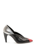 Black Color Block Pumps 1