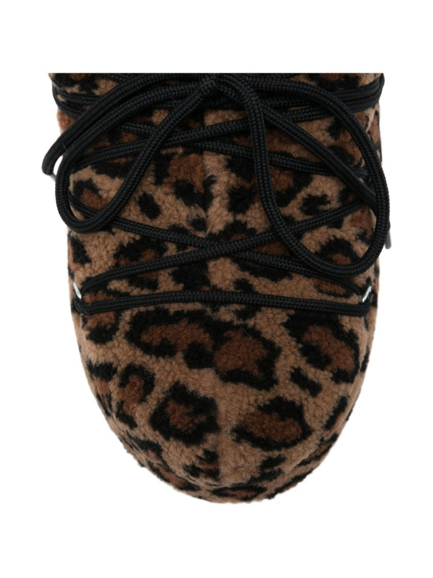 Leopard Print Lace Up Boots 4