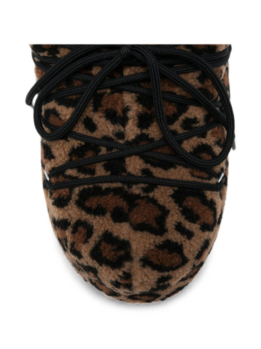 Leopard Print Lace Up Boots 2