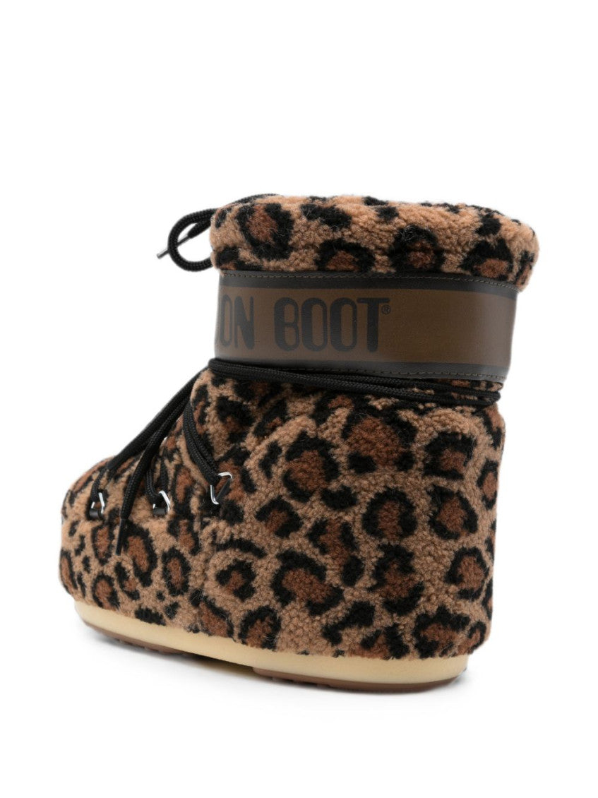 Leopard Print Lace Up Boots 4