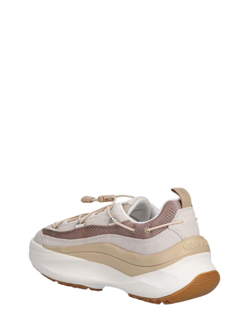Beige Color Block Sneakers 3