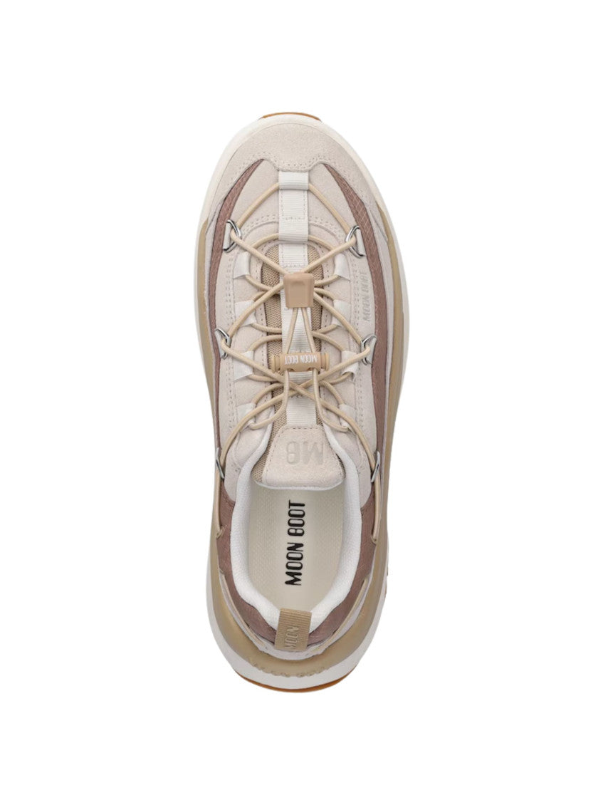 Beige Color Block Sneakers 4