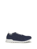Blue Stretch Knit Sneakers 1