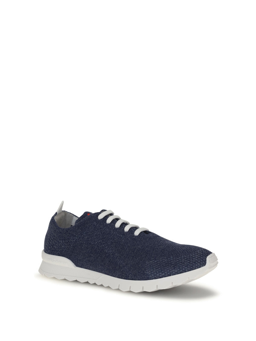 Blue Stretch Knit Sneakers 2