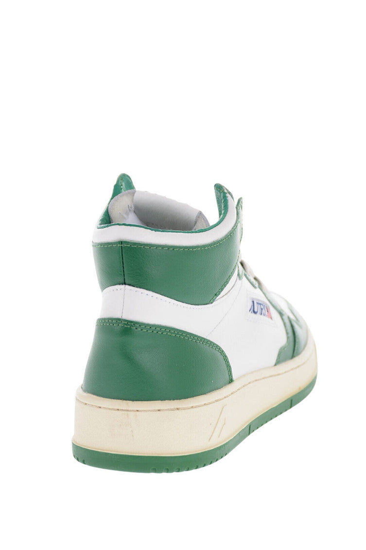 Green Color Block Medalist Sneakers 2