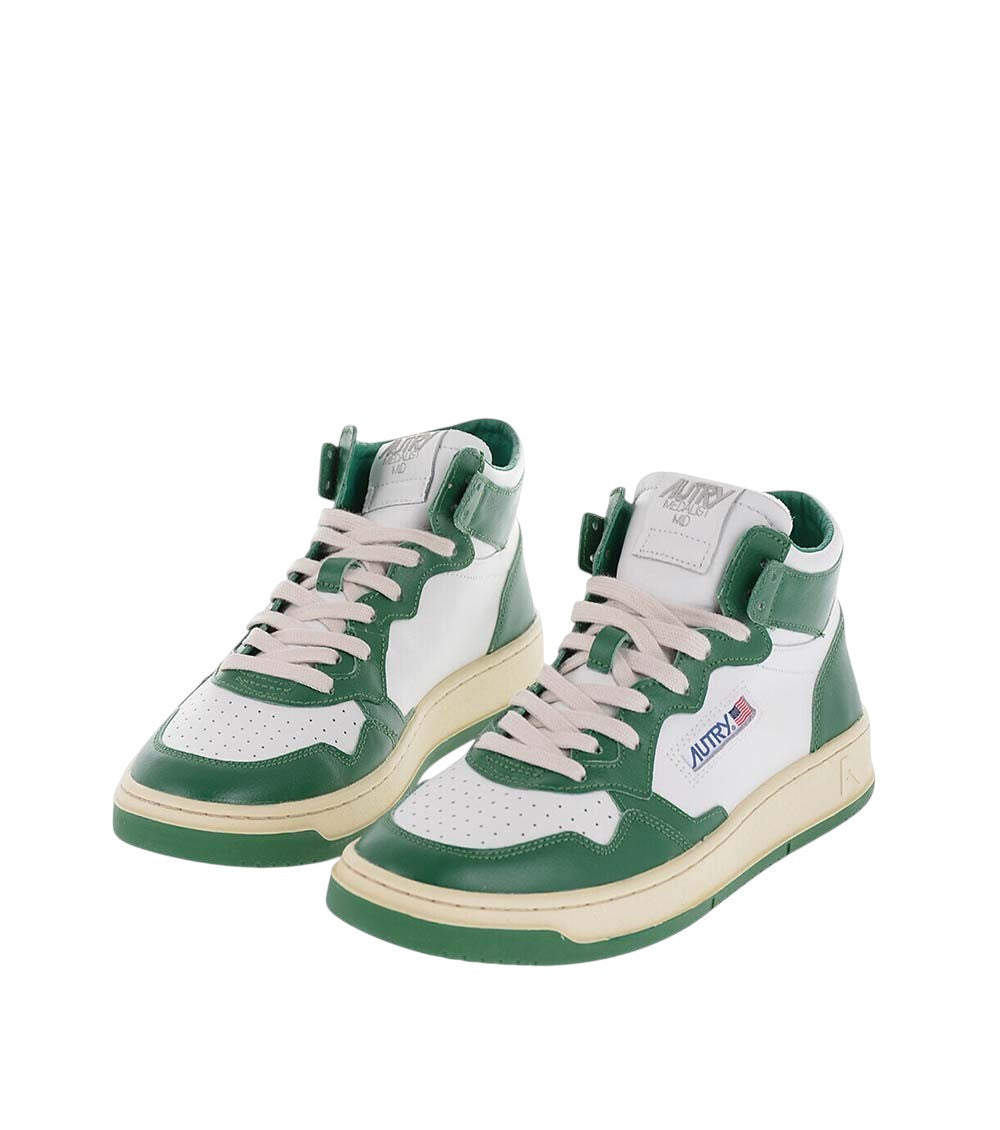 Green Color Block Medalist Sneakers 3